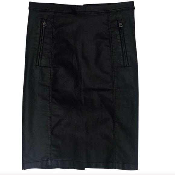 burberry leather skirt